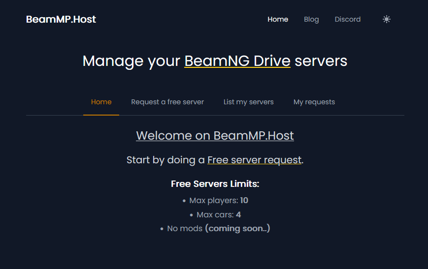 Panel V2 for BeamMP Servers